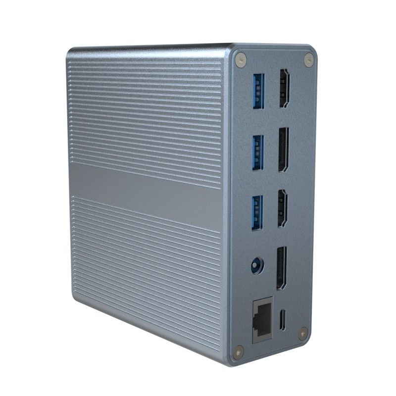 4 কে থান্ডারবোল্ট 3 ডকিং স্টেশন ম্যাকবুক প্রো ইউএসবি সি ল্যাপটপ ডুয়াল মনিটর 18-ইন -1 ল্যাপটপ ডক ম্যাকবুকের জন্য