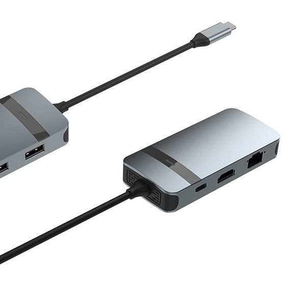 ল্যাপটপ পাওয়ার উন্নত অডিও সংযোগের জন্য 4 ইন 1 এইচডিএমআই ইউএসবি আপ ইউএসবি সি অ্যাডাপ্টার