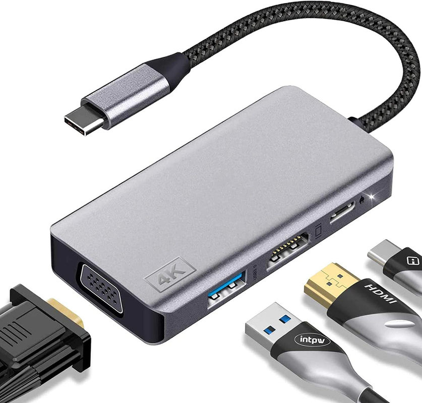 ম্যাকবুক প্রো এয়ার ল্যাপটপের জন্য 14 ইন 1 ইউএসবি সি হাব অ্যাডাপ্টার ইউএসবি সি ডকিং স্টেশন ডুয়াল মনিটর