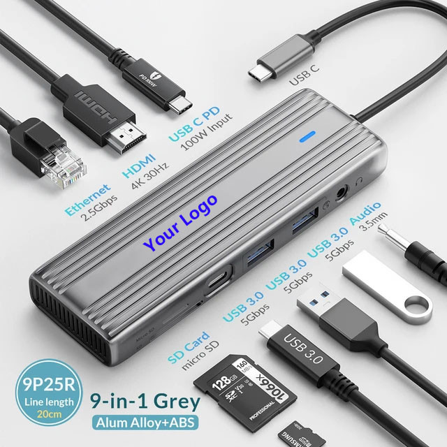 4K HDMI এবং হাই-স্পিড ইউএসবি 3.0 সহ ইউএসবি সি হাব উইন্ডোজ ম্যাকের জন্য সামঞ্জস্যপূর্ণ
