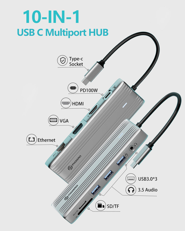 4K HDMI এবং হাই-স্পিড ইউএসবি 3.0 সহ ইউএসবি সি হাব উইন্ডোজ ম্যাকের জন্য সামঞ্জস্যপূর্ণ
