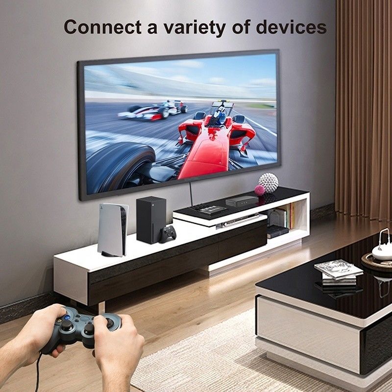 8K HDMI সুইচ 3 ইন 1 আউট সাপোর্ট 3 HDMI ইনপুট 8K 60Hz 4K 120Hz উন্নত প্রযুক্তি