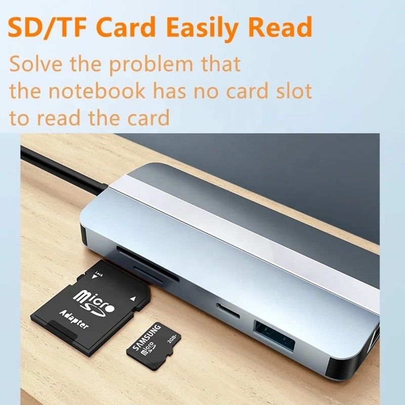 এইচডিটিভি মাল্টি পোর্ট ডকিং স্টেশন অ্যাডাপ্টারের সাথে ম্যাক নোটবুক 9 ইন 1 টাইপ-সি ইউএসবি-সি হাব