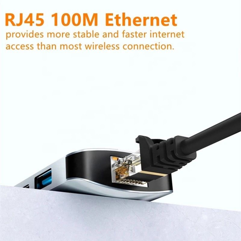 এইচডিটিভি মাল্টি পোর্ট ডকিং স্টেশন অ্যাডাপ্টারের সাথে ম্যাক নোটবুক 9 ইন 1 টাইপ-সি ইউএসবি-সি হাব