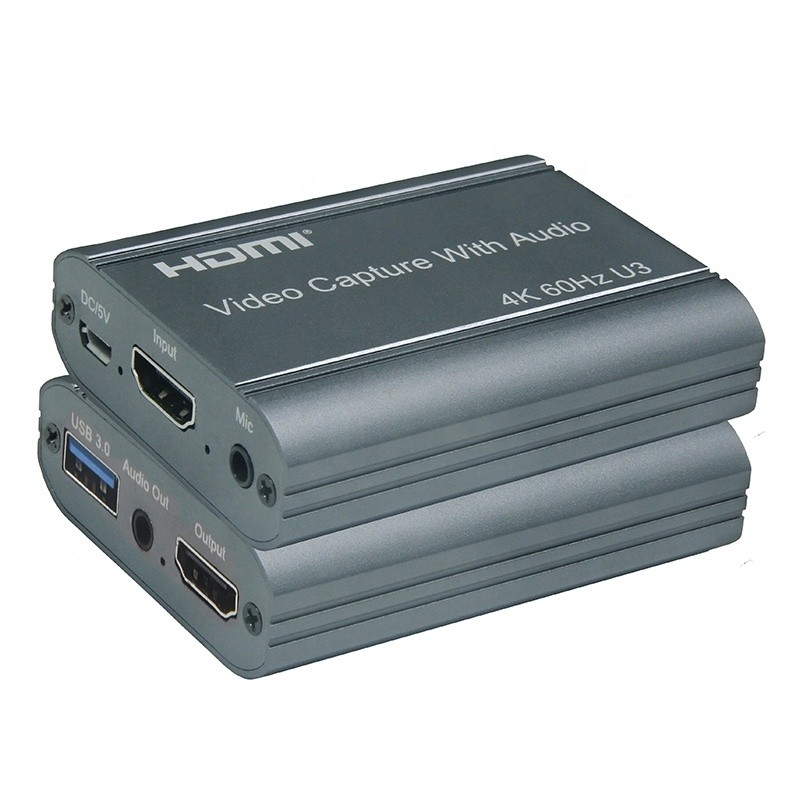 অডিও আউটপুট এবং ইউএসবি 3 সহ পেশাদার 4K 60Hz HDMI থেকে ইউএসবি 3.0 ভিডিও ক্যাপচার কার্ড।0