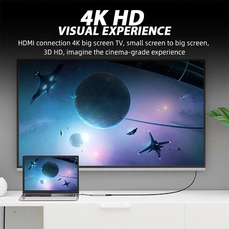 ইউএসবি ৩.১ ডকিং স্টেশন হাব ৪ কে এইচডিএমআই ইউএসবি ৩.০ টিএফ এসডি কার্ড রিডার এবং ৮৭ ওয়াট পিডি চার্জিং সহ