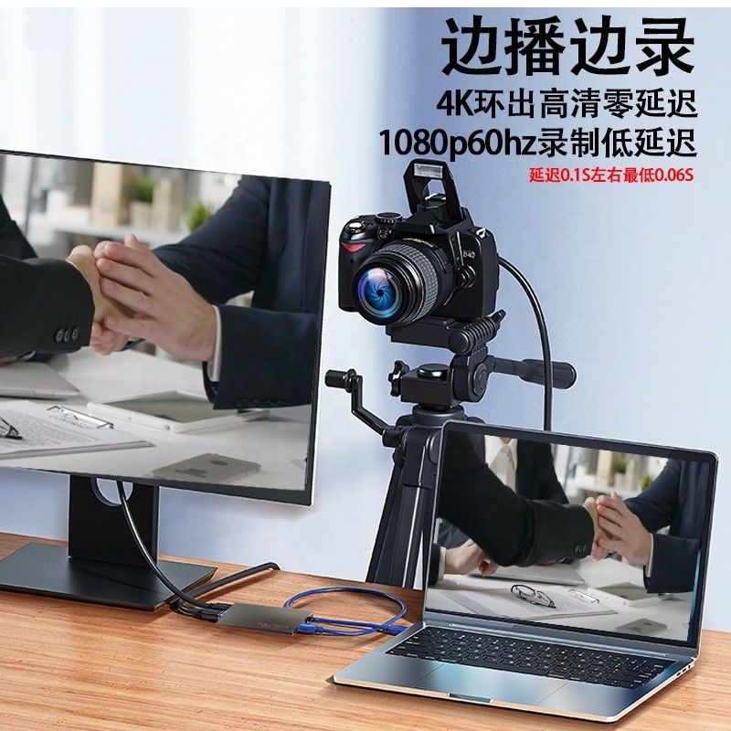 উচ্চ সংজ্ঞা 4K 60Hz HDMI ভিডিও ক্যাপচার কার্ড সহ লুপ আউট ইউএসবি সি টাইপ সি হাব