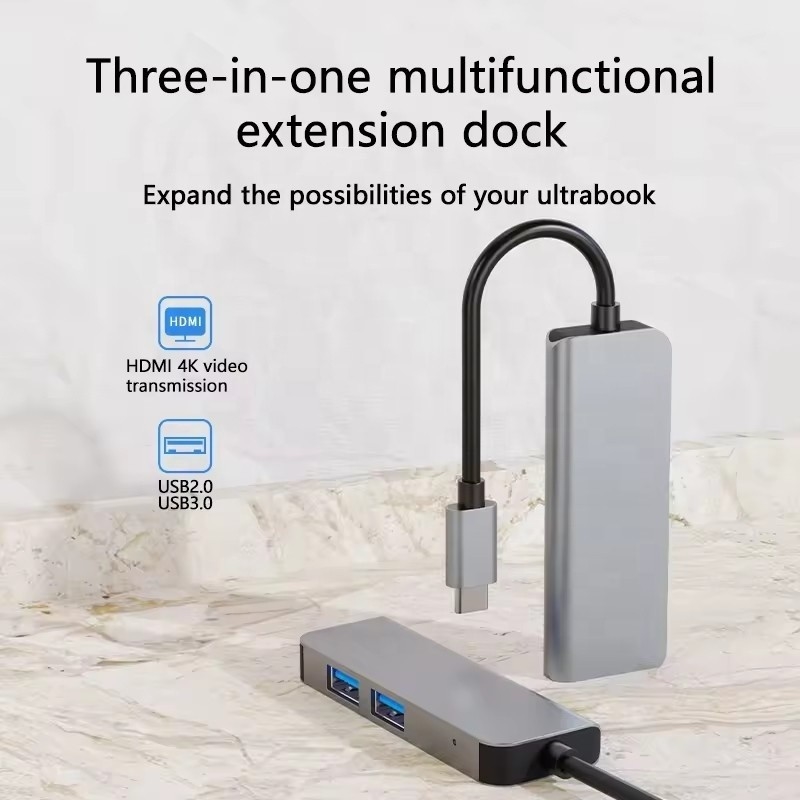 4K HDMI এবং হাই-স্পিড ইউএসবি 3.0 সহ ইউএসবি সি হাব উইন্ডোজ ম্যাকের জন্য সামঞ্জস্যপূর্ণ
