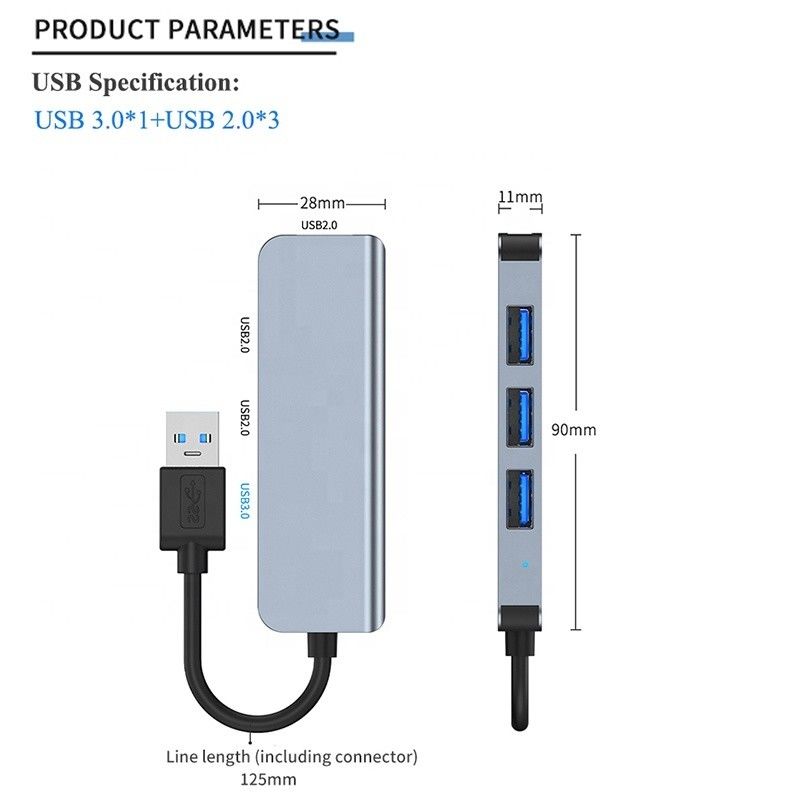 ইউএসবি 3.0 3x ইউএসবি 2.0 মহিলা আউটপুট হাব 2-4 পোর্ট ইউএসবি 3.0/2.0 মাল্টি পাওয়ার ফাস্ট এক্সটেন্ডার