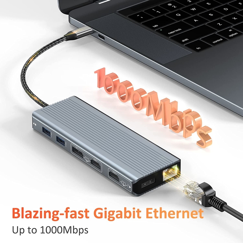 শক্তিশালী পারফরম্যান্সের জন্য 85/100W পাওয়ার ডেলিভারি সহ 5/10Gbps পর্যন্ত ডেটা ট্রান্সফার স্পিড থান্ডারবোল্ট ল্যাপটপ সংযোগ