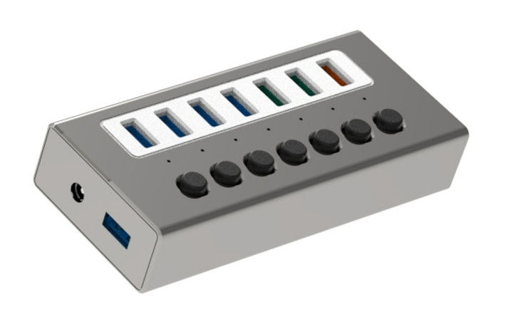 টাইপ সি ইন্টারফেস 4 ইন 1 4 পোর্ট হাব টাইপ-সি ওটিজি থেকে ইউএসবি 3.0 2.0 অ্যাডাপ্টার অ্যালুমিনিয়াম খাদ