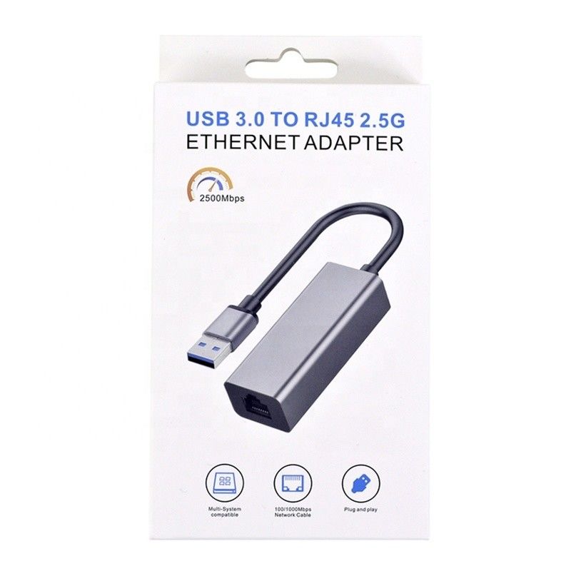 2500 এমবিপিএস সুপার স্পিড 2.5 জি ইউএসবি 3.0 নেটওয়ার্ক কার্ড অ্যাডাপ্টার 2.5 জি গিগাবিট ইথারনেট সহ