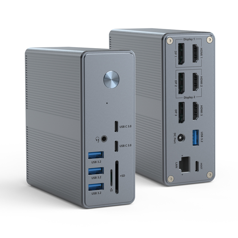 DC36-X1 থান্ডারবোল্ট ডকিং 60Hz/30Hz ডিসপ্লে সমর্থন এবং 10Gbps পর্যন্ত ডেটা ট্রান্সফার গতি সহ