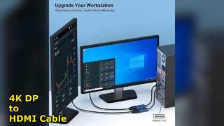 HDMI কেবল 4K অ্যাডাপ্টারে ডিসপ্লেপোর্ট