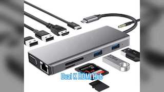 0 USB C হাব ডুয়াল K 60Hz HDMI অ্যাডাপ্টারে
